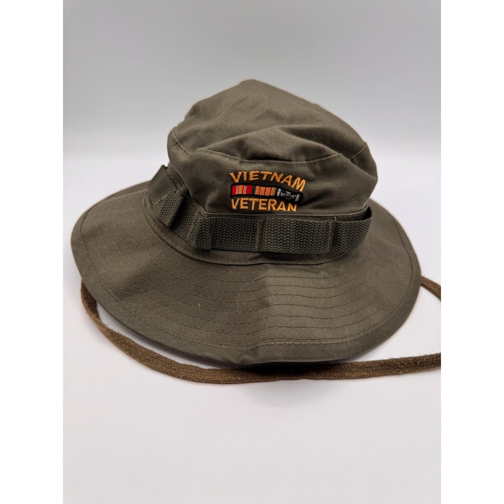 Vietnam Veteran Boonie Hat Olive Drab Green Sun Type II Ripstop Size 7 1/4